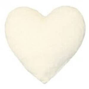 Target Bullseye Playground White Heart Plush Throw Pillow 14x14 Decorative NEW